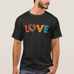 T-shirt Vintage mignonne amour Dragon Amoureux Animaux Val