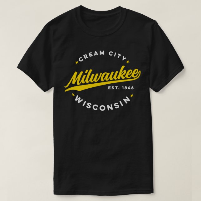 T-shirt Vintage Milwaukee Wisconsin Cream City USA (Design devant)