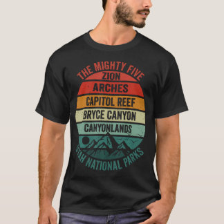 T-shirt Vintage Moab Utah Souvenir Big 5 Mighty Five