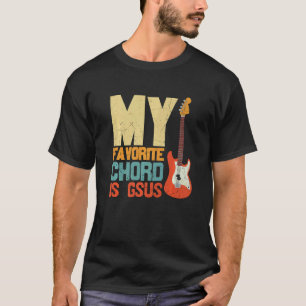 T-shirt Vintage Mon Accord Préféré Est Gsus Jésus Guitaris