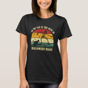 T-shirt Vintage Mon chat est La véritable magie d'Hallowee