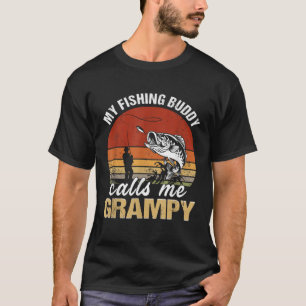 T-shirt Vintage Mon Époux De Pêche M'Appelle Grampy Family