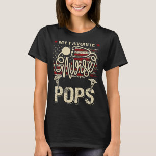T-shirt Vintage Mon infirmière préférée Pops American Flag