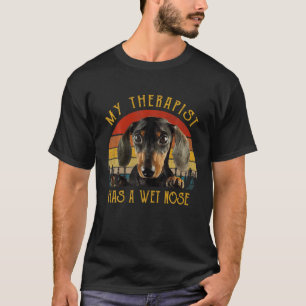 T-shirt Vintage Mon Thérapeute A Un Nez Humide, Drôle - Mi