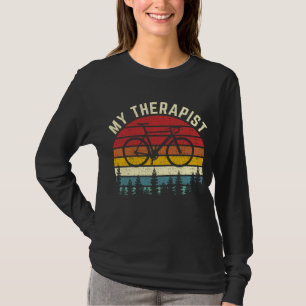 T-shirt vintage mon thérapeute vélo cycliste drôle de vélo
