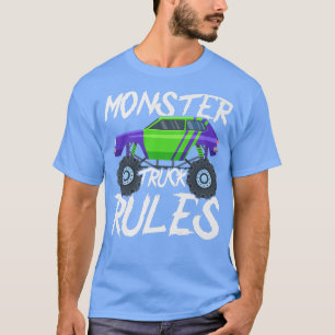 T-shirt Vintage Monster Truck Règles Retro Sunset Cool Eng