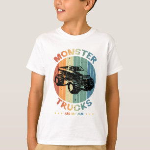 T-shirt Vintage Monster Truck Sont Mon Jam Retro Boy T-Shi