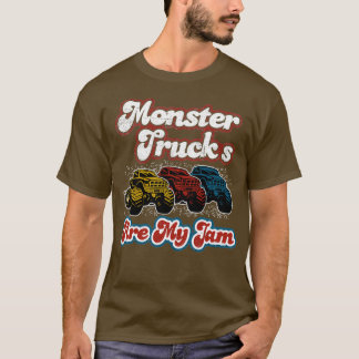 T-shirt Vintage Monster Truck sont My Jam for Boys Birthda