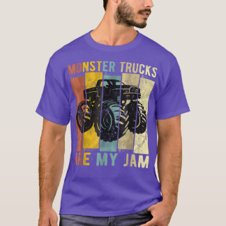 T-shirt Vintage Monster Truck Sont My_Jam Retro Sunset