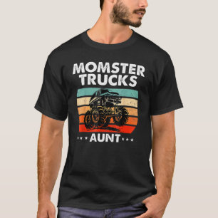 T-shirt Vintage Monster Truck Tante Retro Sunset Cool Engi