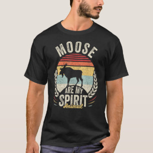 T-shirt Vintage Moose Rétro Sont Mon Esprit Oie Animale