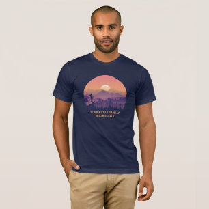 T-shirt Vintage Mountain Forest Hiker's Sunset violet oran
