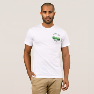 T-shirt Vintage Mountain Sunset lac extérieur Retourne ver