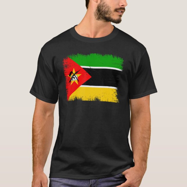 T-shirt Vintage Mozambique Flag Mozambican Independence Da (Devant)