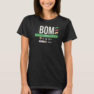 T-shirt Vintage Mumbai BOM Airport Code Retro Travel Day I
