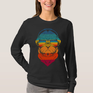 T-shirt Vintage Music Love, Porte-casque, Disque Jock