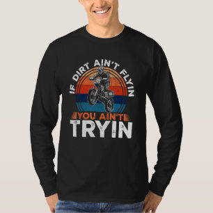 T-shirt Vintage Mx Motocross Si La Terre Ne Vole Pas Vous