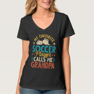 T-shirt Vintage My Favorite Soccer Player Calls Me Grandpa