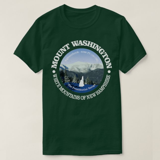 T-shirt Vintage Nature Mont Washington Randonnée Mountain (Design devant)