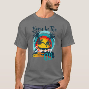 T-shirt Vintage Né À L'Été 1969 Anniversaire Rétro