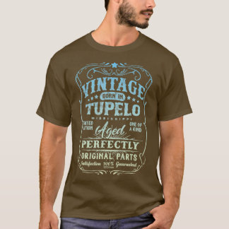 T-shirt Vintage Né À Tupelo Mississippi Classique Birthda