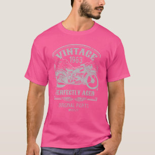 T-shirt Vintage né en 1963 Motocyclette, cyclistes Cla