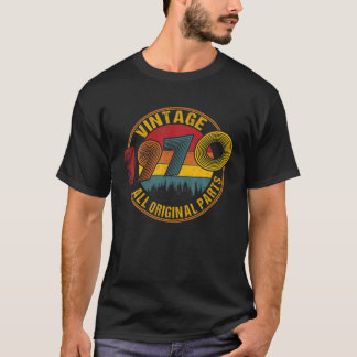 T-shirt Vintage Né En 1970 Anniversaire Célébration Idée R
