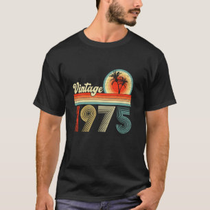 T-shirt Vintage Né En 1975 Cadeaux 50 Ans 50e Naissance