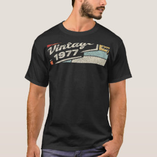 T-shirt Vintage Né En 1977 45e Anniversaire 45 Ans 1