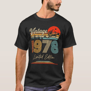 T-shirt Vintage Né En 1978 Anniversaire Année Mariage A