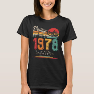 T-shirt Vintage Né En 1978 Anniversaire Année Mariage A