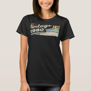 T-shirt Vintage Né En 1980 42e Anniversaire 42 Ans 2