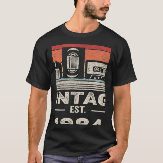 T-shirt Vintage Né En 1984 38e Anniversaire 38 Ans