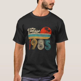 T-shirt Vintage Né En 1985 Retro 40e Anniversaire Cadeaux 