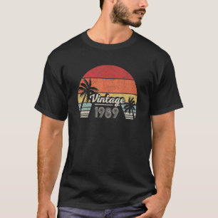T-shirt Vintage Né En 1989 33e Anniversaire 33 Ans