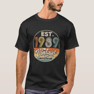 T-shirt Vintage Né En 1989 Anniversaire Année Mariage