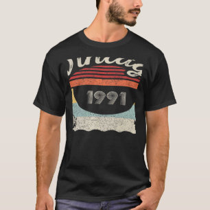 T-shirt Vintage Né En 1991 31ème Anniversaire 31 Anniversa