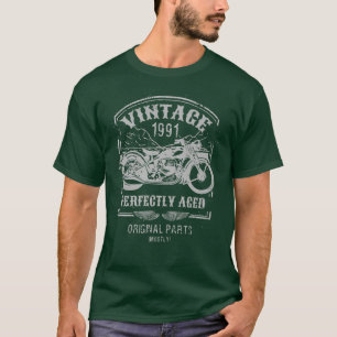 T-shirt Vintage né en 1991 Motocyclette, cyclistes Cla