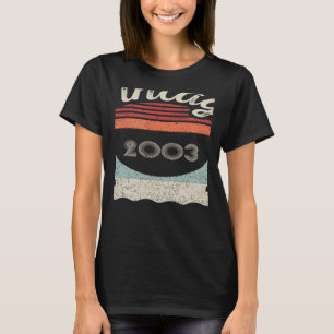 T-shirt Vintage Né En 2003 19ème Anniversaire 19 Anniversa