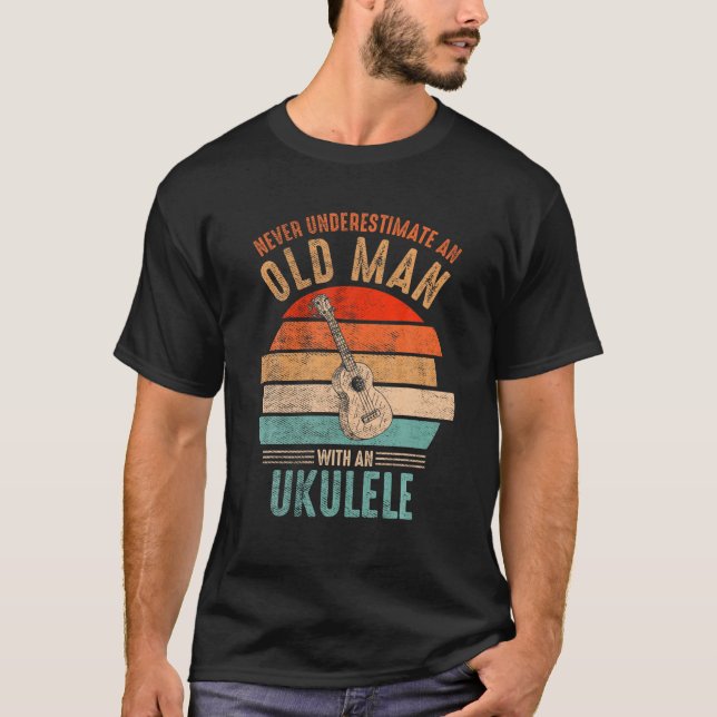 T-shirt Vintage Ne Sous-Estime Jamais Un Vieux Homme Avec  (Devant)
