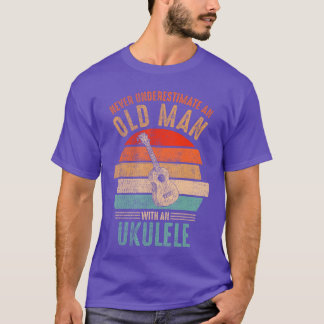 T-shirt Vintage Ne sous-estimez jamais un vieil homme avec