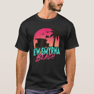 T-shirt Vintage New Smyrna Beach Floride Palmiers FL 80s