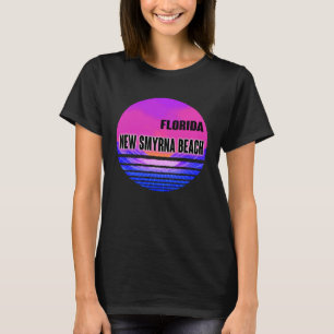 T-shirt Vintage New Smyrna Beach Vaporwave Floride