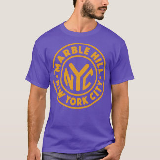 T-shirt Vintage New York City Circle Marble Hill Gold