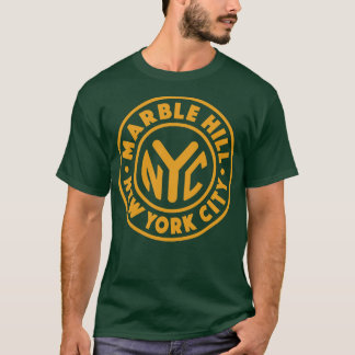 T-shirt Vintage New York City Circle Marble Hill Gold