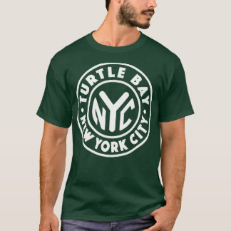 T-shirt Vintage New York City Circle Turtle Bay Blanc