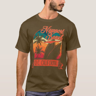 T-shirt Vintage Newport Beach Orange Comté Californie Sur