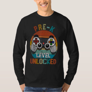 T-shirt Vintage Niveau Pré-Maternelle Débloqué Jeu Vidéo R
