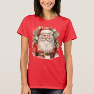 T-shirt Vintage Noël Père Noël Souriant