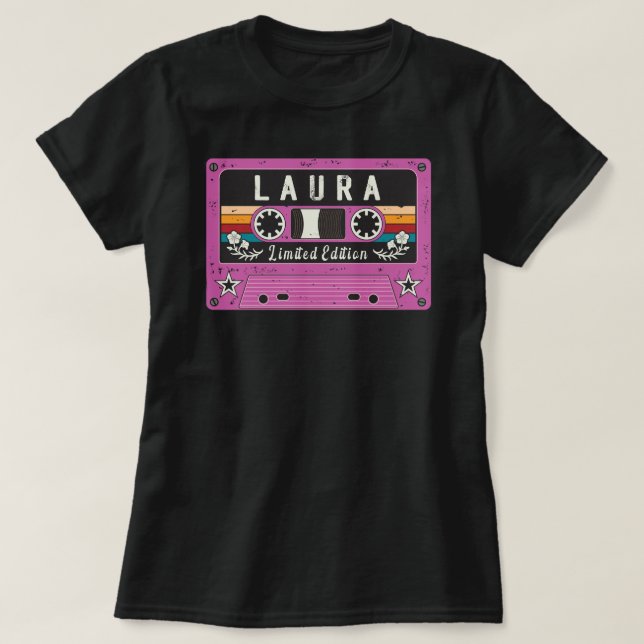 T-shirt vintage Nom Laura (Design devant)
